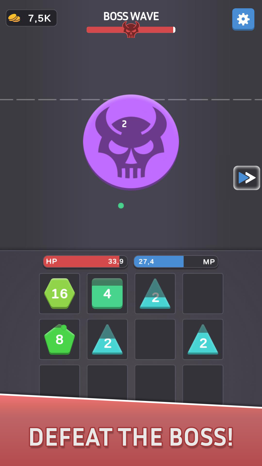 2048 Geo Clash boss savaşı