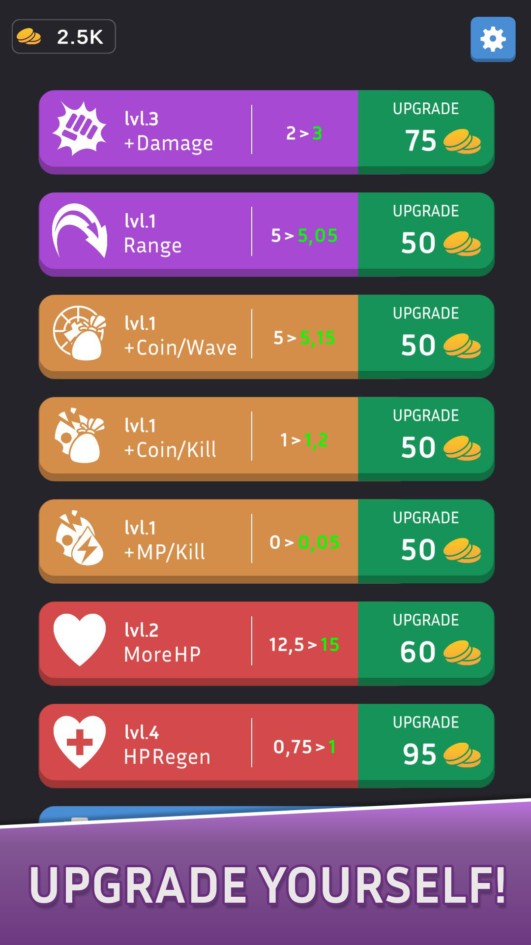 2048 Geo Clash yükseltme sistemi